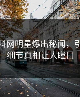 今晚黑料网明星爆出秘闻，引爆全场细节真相让人瞠目