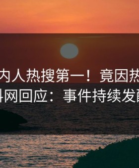 清晨圈内人热搜第一！竟因热点，黑料网回应：事件持续发酵