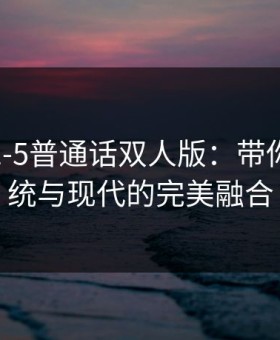 金银瓶1-5普通话双人版：带你走进传统与现代的完美融合