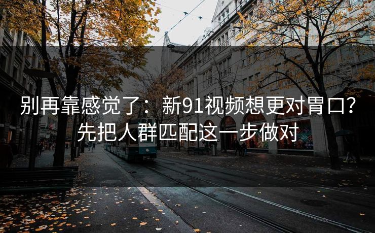 别再靠感觉了:新91视频想更对胃口?先把人群匹配这一步做对 别再靠感觉了:新91视频想更对胃口?先把人群匹配这一步做对